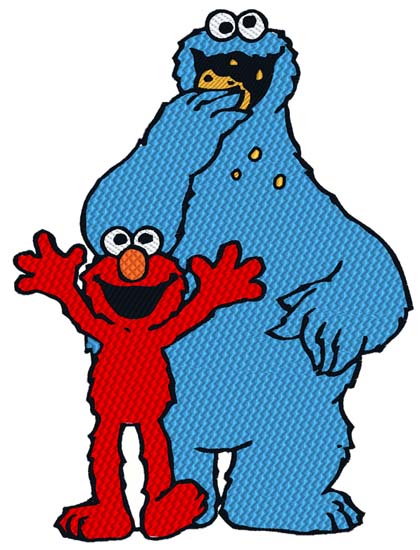 Elmo and Cookie Monster